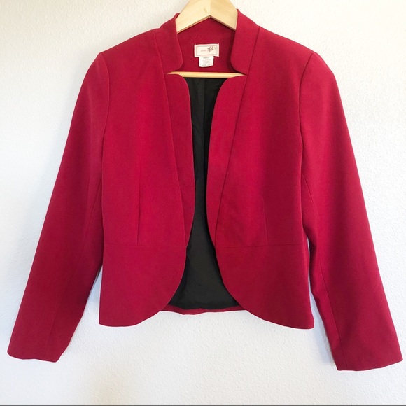 Vintage Jackets & Blazers - Vintage 90s Love...ady Maroon Red Blazer Jacket Sm